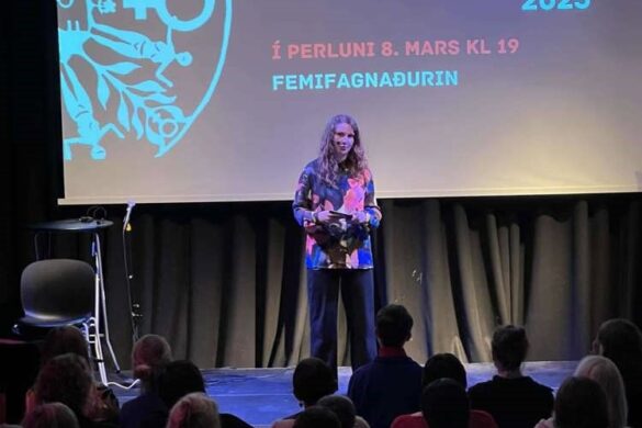 Elsa Berg setti stóra tiltakið í Perluni á altjóða kvinnustríðsdegnum 2025