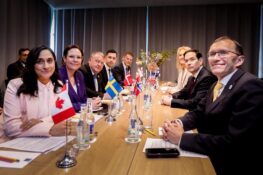Landsstýrismaðurin á fundi í Helsingborg millum uttanríkisráðharrar úr Norðurlondum, Kanada og USA