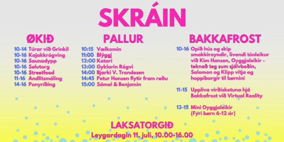 Laksatorgið verður leygardagin
