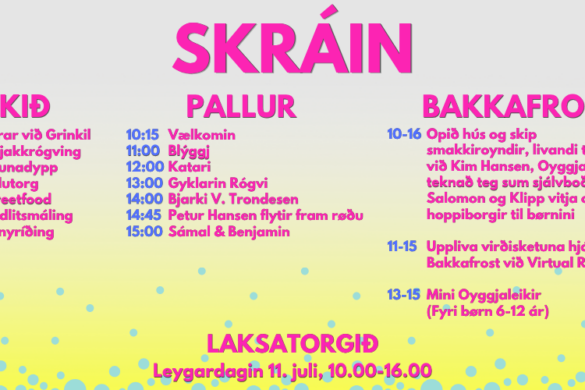 Laksatorgið verður leygardagin